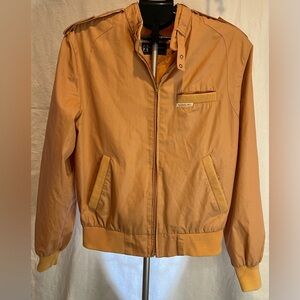 Men’s Vintage Members Only  Bomber Style Jacket, Large, Wheat/Tan